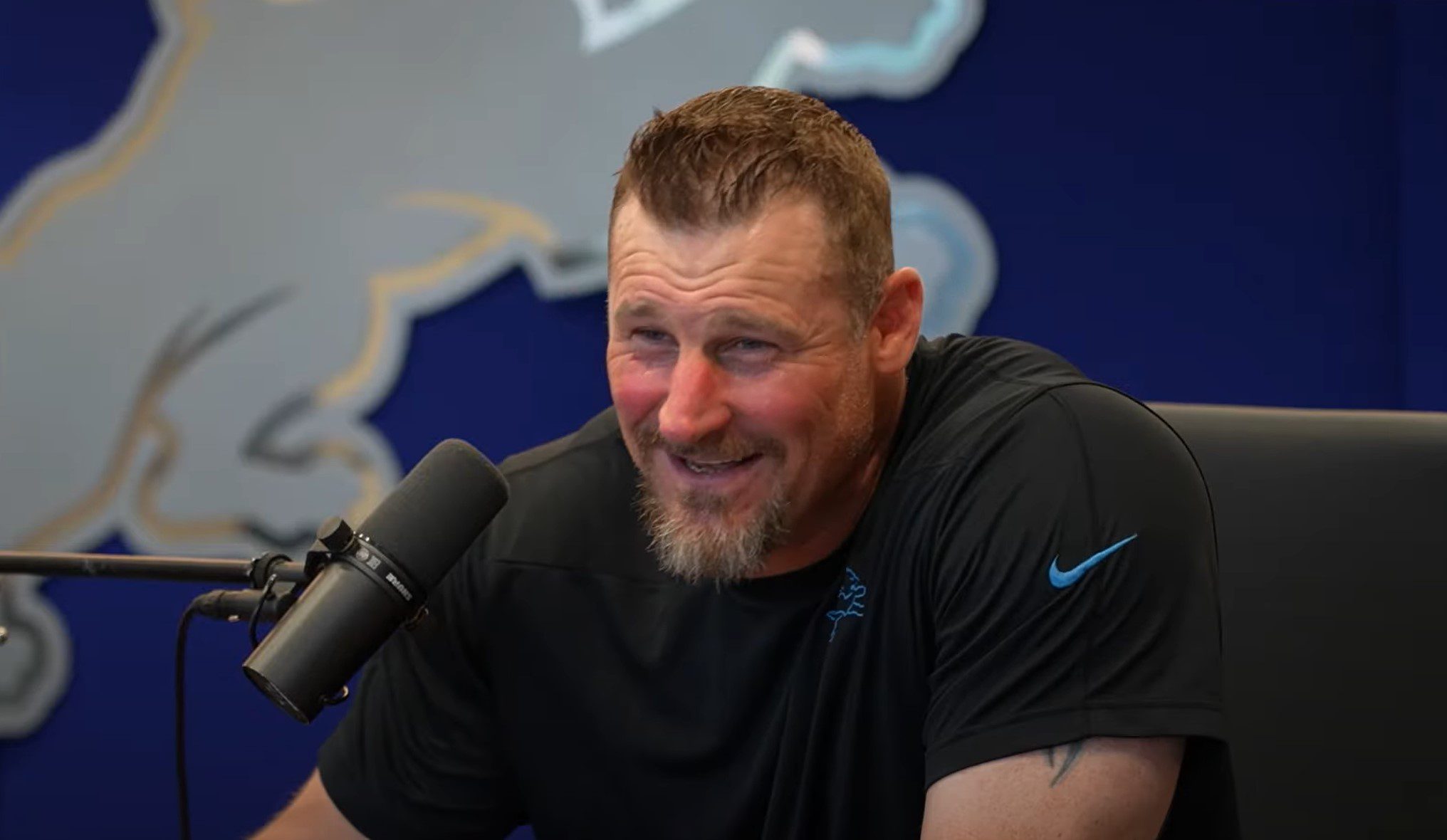 Detroit Lions head coach Dan Campbell on sidelines